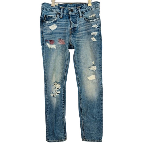 Abercrombie & Fitch Other - Abercrombie & Fitch Men’s Distressed Skinny Jeans with Patchwork Accents